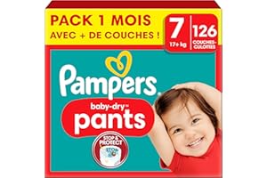 Pampers Couches-Culottes Baby-Dry Pants Taille 6 (15+ kg), 138 Couches-Culottes Bébé, Pack 1 Mois, Maintien 360° Contre les Fuites, Faciles à Changer, Maintenant avec Plus de Couches