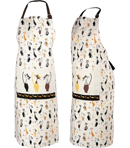 Ulster Weavers 'Cats In Waiting' PVC-Schürze – 58.4x73.7 Cm, Wasserabweisend & Wischfest, Mehrfarbig