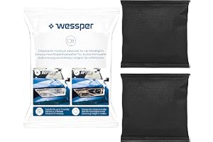 Wessper AQUADRYER ON-OFF 2x Bilavfuktare | Svart, Liten Avfuktningskudde (2x50 g) Avfuktare mot Dimma Strålkastare