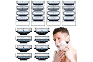 HEALIFE 24 Stück Mach 3 Rasierklingen, Ersatzklingen für Nassrasierer Herren, Mach 3 Klingen Nachfüllungen Rasierklinge, Rasierklingen Rasierhobel, Geeignet zur Reinigung von Bart- und Körperhaaren