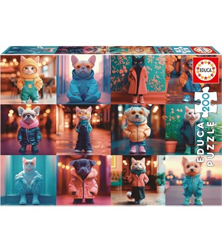 Puzzle Educa 200 Pezzi Per Bambini | DC League Of Super-Pets | Misura 40x28 Cm | Pezzi Grandi Da 6 Anni In Su | Con Colla Fix Puzzle Inclusa