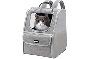 Pecute Plecak dla kota, nosidełko dla małego psa, plecak dla zwierząt domowych, dla kotów, psów, szczeniaków, kociąt, torba do przenoszenia kota, do podróży, wędrówek, jazdy na rowerze, spacerów na