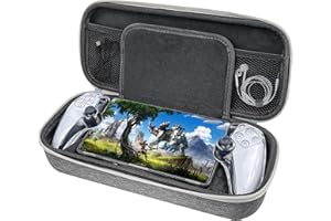 otuiaim Etui podróżne kompatybilne z portalem PS5, wodoodporna twarda obudowa z tkaniny Oxford z aksamitnym ochraniaczem ekranu, odporna na wstrząsy wyściółka z pianki EVA, kieszeń na akcesoria z