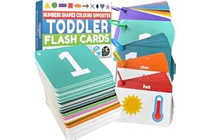 THE BAMBINO TREE Toddler Flash Cards - Learn Colours, Numbers, Shapes, Opposites on Thick Jumbo Flashcards for Early Learners - Teacher Designed for Preschool, Nursery & Reception