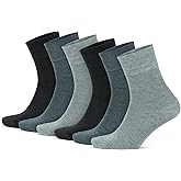 GoWith 6-Piece Bamboo Premium Black - Breathable Classic Men's - Women's Socks 3560 with Colorful Seamless Box