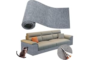 Taimimy Alfombra Rascador para Gatos Sofa,40x200cm Alfombrilla para Rascar Autoadhesiva,Tapete Rascador,DIY Climbing Cat Scratcher,Protector de Muebles Sofá Antiarañazos(Gris Claro)