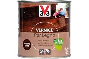 V33 Vernice per Legno Marrone Opaco 0.5 L