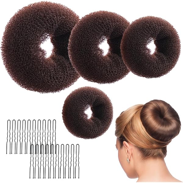 Dutt-Maker Set – 3 Donut-Ringe (groß, Mittel, Klein) Für Voluminöse Haarknoten, Einfach Zu Verwenden