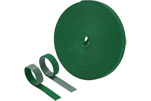 honzhaoyu 10m Pflanzenbinder, verbreitert 12mm Pflanzen Klettband für Kletterpflanzen Tomaten, Pflanzenbinder Klett Verstellbare, Stark Reißfest, Wetterfeste, Wiederverschließbar für Pflanzen Garten