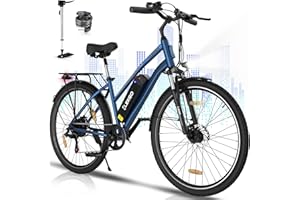 ELEKGO Bicicleta Eléctrica para Adultos Unisex, 28" E-bike Bici Eléctrica Urbana con Batería Extraíble de 36V12Ah, Motor de 250W, 7 Velocidades, Ebike Bicicletas Pedaleo Asistido Alcance Hasta 35-90KM