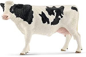 SCHLEICH 13797 Holstein Cow Farm World Toy Figure, Realistic Animal Figurine for Kids Ages 3-8