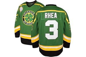 SUPEREASYDEALS 3 Ross The Boss Rhea ST John's Shamrocks Hockeytrikot mit EMHL Patch Weiß Grün
