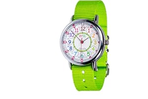 ERTT EasyRead Time Teacher Montre Enfant - Montre Pédagogique Garçon - Montre pour Apprendre à Lire l'heure - Montre-Bracelet éducative pour garçon et Fille - Cadran analogique - 12/24h