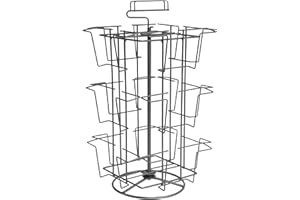 Gerso - Porta cartoline ruotabile da banco con 12 scomparti 105x150mm orizzontale, Espositore per biglietti di auguri, supporto cartoline, adesivi, vendita al dettaglio, metallo argento