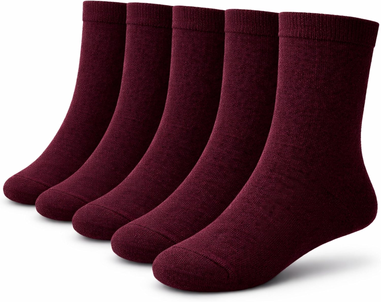 bisoo SET de 5 Pares de Calcetines Escolares de Algodon con Certificado Oeko-Tex para Uniforme Colegio - Elige tu Talla y Color
