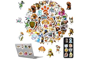 JJYAGU 50 pièces paw patrol Stickers, Graffiti Style Decals, pour voiture motos vélo skateboard bagages autocollants pour ordinateur portable, Convient aux adultes enfants