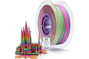 ZIRO Matte Gradient PLA Filament 1.75mm, Matte Multicolor 3D Printer Filament, Fit Most FDM 3D Printers, Dimensional Accuracy +/-0.03mm, 1KG Spool, Rainbow Blaze