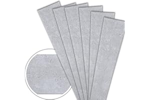 Eurodeco Polystyrène PS Panneaux de plafond, revêtement aspect béton, imitation, souple, panneau muraux imitation décors 100x16,7cm épaisseur 3mm (6 m²/36 pièces)