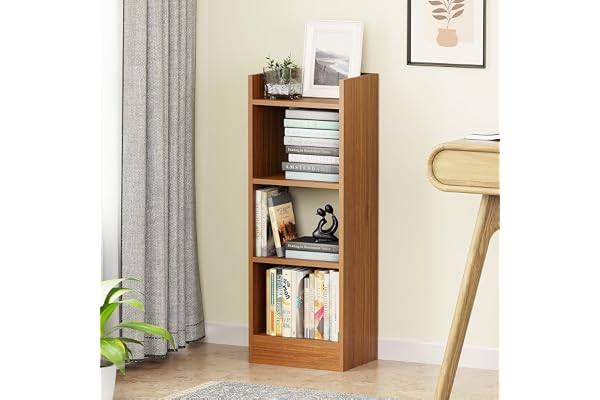 Lukzer 3 Layer Engineered Wood Multipurpose Rack Bookshelf Storage Organizer Stand (MR-010/Oak Brown/90x33x24cm)
