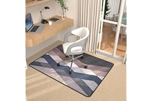 PLACOOT Heavy Duty Office Chair Mats for Carpeted and Hardwood Floor 120 x 90 cm Carpet Protector Chair Mat for Home and Office Floor Mat for Office Chair Anti-skidding Style Retro