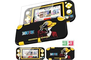 oqpa for Nintendo Switch Lite 2019 Case for Girls Boys Kids PC Cute Kawaii Anime Cartoon Character Design Cool Fun Slim Protective Cases Hard Shell Cover with Screen Protector Glass for Switch Lite,A