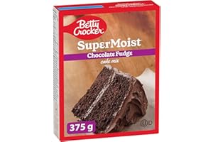 BETTY CROCKER Kuchenmischung – Super feuchter Schokoladen-Fudge-Geschmack, 375 g Packung mit Kuchenmischung, Backmischung, schmeckt wie hausgemacht, einfach zu backen