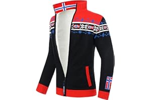 Nebulus Herren Strick-Jacke Canadian, warme Strick-Jacke mit Stehkragen, Pullover mit Reißverschluss im Norweger Look