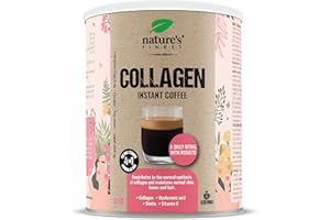 Nature's Finest by Nutrisslim Collagen Coffee avec Acide Hyaluronique, Vitamine C et Biotine - Café Arabica Premium Sans Sucre Ajouté, Délicat et Aromatique
