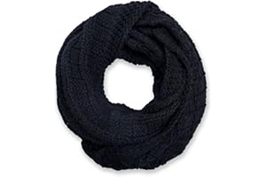 styleBREAKER fular de tubo de punto a cuadros, fular de tubo de punto fino monocolor, chal de punto de invierno, unisex 01018154