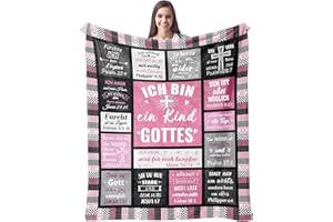 SUOPDH Christliche Geschenke für Frauen - Decke mit Bibelversen, Geburtstagsgeschenk für Frauen, Geschenke für Beste Freundin Schwester zum Weihnachten Geburtstag,Taufgeschenke für Mädchen