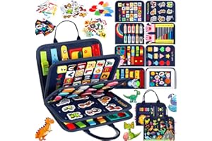 LPAOIS Busy Board dla małych dzieci, 5-warstwowa, deska do aktywności, zabawka dla dzieci od 1, 2, 3, 4, 5 lat, dla dziewcząt, chłopców, pedagogiczna zabawka sensoryczna, deska motoryczna, nauka