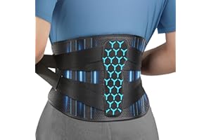 Rakiie Fascia Lombare Supporto Schiena, Tutore Ergonomico a 7 Stecche con Comoda Imbottitura 3D, Cintura di Supporto Lombare Facile da Indossare e Togliere, Blu Taglia S (Girovita: 70-85 CM)