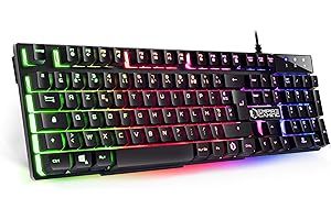 EMPIRE GAMING - Clavier Gamer Nouveau K300 (AZERTY) - 105 Touches Semi-Mécaniques - Rétroéclairage LED RGB - 19 Keys Anti-Ghosting - 12 Raccourcis Multimédia - USB Filaire