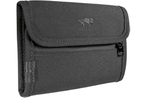 Tasmanian Tiger TT ID Wallet – portfel z zapięciem na rzepy z 3 przegródkami na karty kredytowe, 2 okienkami, przegródką na banknoty i kieszenią na monety z zamkiem błyskawicznym (czarny), 14 x 10 x 3