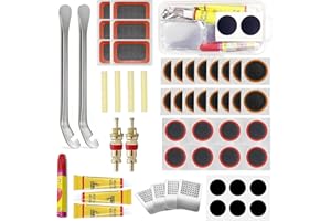ChaneeHann 56 Piezas Kit Pinchazos Bicicleta, Kit de Reparación de Neumáticos de Bicicletas,Parches Bicicleta Autoadhesivo, Herramientas Multifunción con Caja Portátil, vehículos Todoterreno