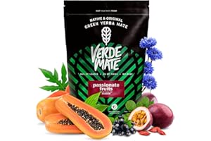 Verde Mate Green Passionate Fruits 0,5kg | Yerba maté fruité | Composition riche et exotique de yerba maté | La puissance d'un rafraîchissement fruité | 500 g