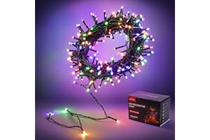 COCOSY Luci Natale Esterno 20M 200 LEDs Luci Albero di Natale con Telecomando Impermeabile Natale Decorazioni 8 Modalità per Giardino Balcone Camera Gazebo Ringhiera (Colorate)