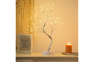 ‎NUPTIO NUPTIO Brzoza LED ze światłami: 3 m gałązka drzewo ciepłe białe światło na Boże Narodzenie - mini bonsai dekoracja na Wielkanoc - oświetlona dekoracja do wewnątrz, na imprezę, urodziny, ślub, do domu