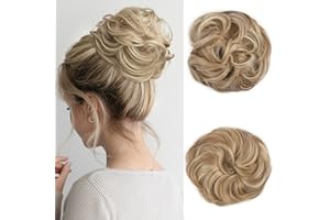 BwelsZJ Lockerer Dutt Haarteil mit Gummiband – Messy Bun Haargummi mit Kunsthaar, Voluminöse Hochsteckfrisur & Haarverlängerung für Damen