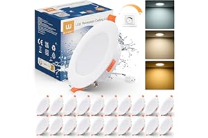 wowatt Faretti Led Da Incasso Per Cartongesso - Faretti Da Soffitto Dimmerabile 7w Faretti IP44 Caldo 2700k Neutro 4000k Freddo 6000k 75-90mm 600lm Ultrasottili 220-240v Faretto Led Incasso Set Di 20