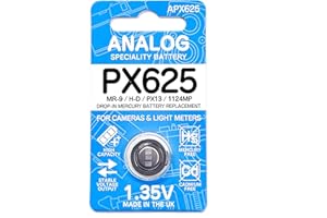 POLAR BEAR CAMERA ANALOG PX625 MR-9 HD PX13 APX625 E-625N EPX625 1,35 V Mercury batteria di ricambio per fotocamera a pellicola, prodotta nel Regno Unito