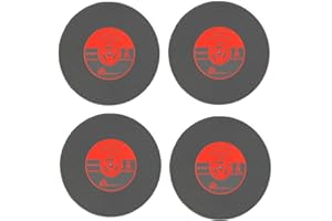 WOO LANDO 4 sztuki podstawek pod filiżanki w stylu winylowym z giętkiej gumy z rowkami i otworem