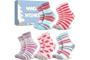 URECOVER Stocking Fillers Women Fluffy Socks: Cosy Bed Socks for Women Ladies Sock 4-7, Xmas Gifts for Her Mum Sister Presents, Secret Santa Gifts Stocking Fillers for Teenage Girls Christmas Presents