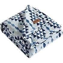 Wrangler Plüsch-Überwurfdecke, 127 X 177,8 Cm – Weiche Fleece-Bettwäsche Im Western-Look (Lenkkopf, Pfirsich)