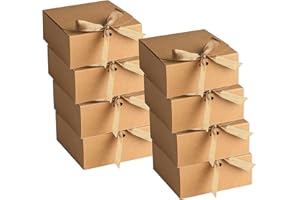 Goomp Boite Cadeau,20PCS Boîtes Cadeaux avec Couvercles 20 x 20 x 10 cm Boîtes Cadeaux Vide pour Cadeaux,Fête,Anniversaire,Mariage