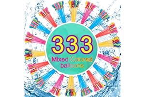 Brezoy 333 Stück bombe a eau, Water Balloon Ballons d'eau Color Bombes Fermeture Automatique bombe à eau mélangé coloré, grappe biologiquement dégradable