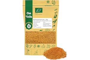 ‎OMVEDA BIO Kreuzkümmel gemahlen 200g | Kuminpulver Kreuzkümmelpulver Kumin fein gemahlen | Organic Cumin Powder Jeera | OmVeda Gewürze für Küche
