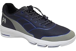 Henselite Mens HM75 Lightweight Impact X Lawn Bowls Shoes Navy