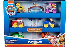 Paw Patrol Pup Squad Racers, Confezione Regalo con 6 Veicoli, Personaggi Collezione, Giocattoli per Bambini e Bambine, 3+ Anni