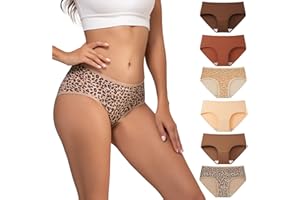 INNERSY Culotte Femme Coton Doux Slip Taille Basse sous-vêtement Élastique Basique Lot de 6